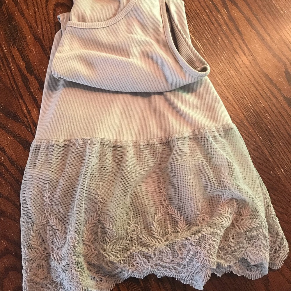 Lace-bottom tank